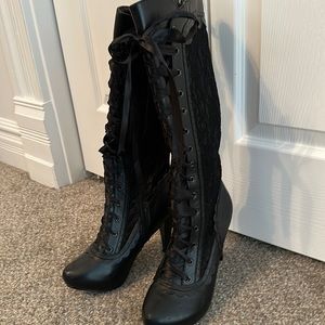 Ellie Victorian Inspired Knee High Mary Boot